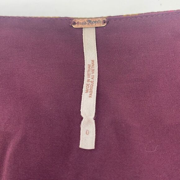 Free People Women's Morning Light Floral Print Ruched Casual Dress Size 0 - Picture 11 of 11